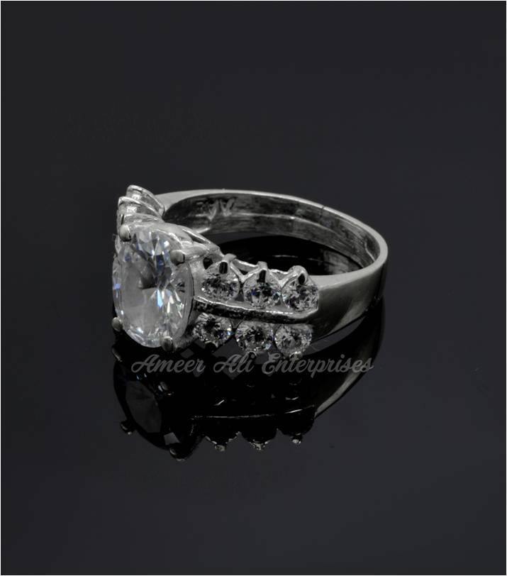 AAE 6114 Chandi Ring 925, Stone: Zircon - AmeerAliEnterprises