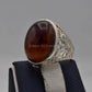 AAE 5659 Chandi Ring 925, Stone: Sulemani Aqeeq - AmeerAliEnterprises