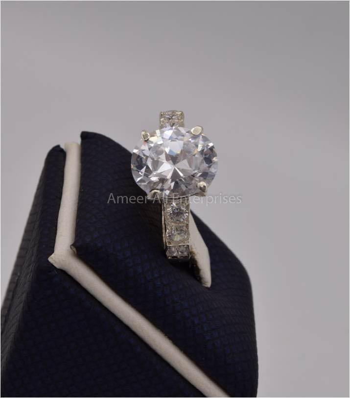 AAE 5504 Chandi Ring 925, Stone: Zircon - AmeerAliEnterprises