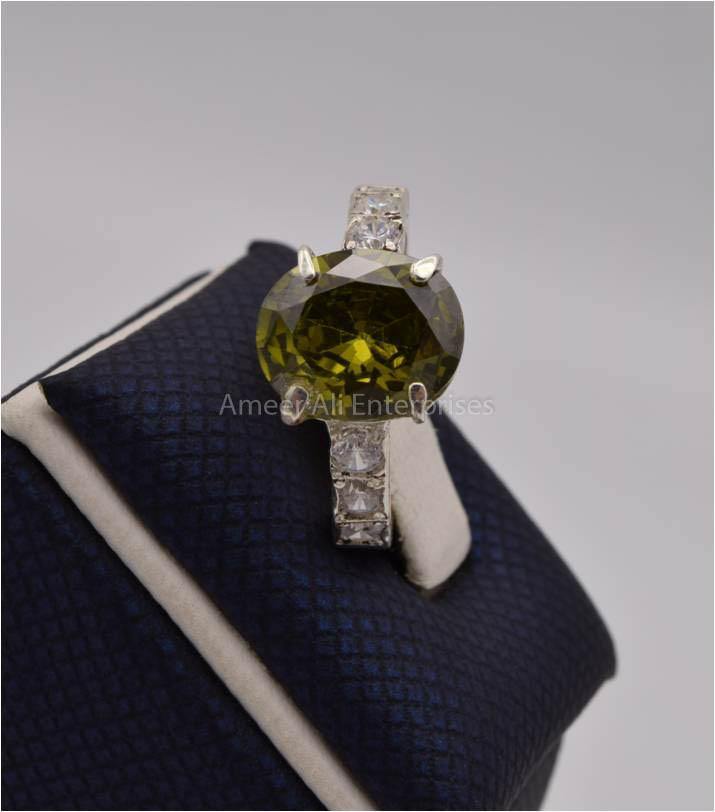 AAE 5506 Chandi Ring 925, Stone: Zircon - AmeerAliEnterprises