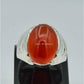 AAE 3926 Chandi Ring 925, Stone: Red Aqeeq