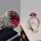 Silver Couple Rings: Pair 146,  Stone: Irani Poota Yaqoot - AmeerAliEnterprises