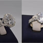 Silver Couple Rings: Pair 104,  Stone: Zircon - AmeerAliEnterprises