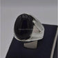 AAE 9970 Chandi Ring 925, Stone: Black Aqeeq - AmeerAliEnterprises