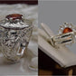 Silver Couple Rings: Pair 46,  Stone: Zircon - AmeerAliEnterprises