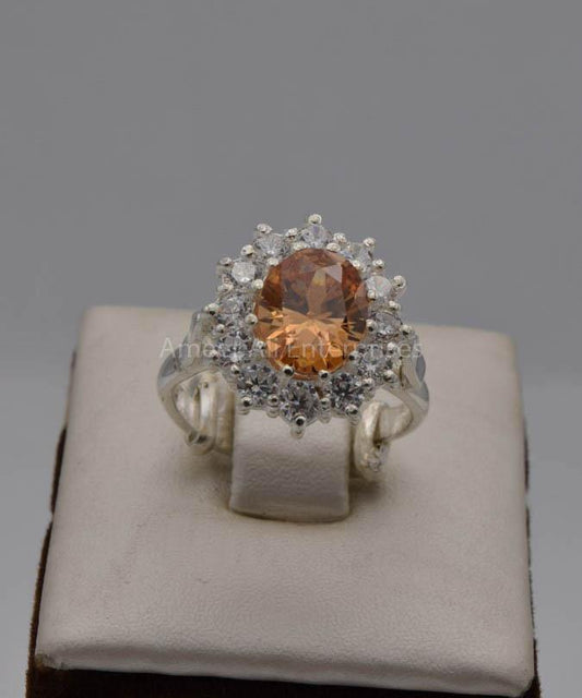 AAE 7530 Chandi Ring 925, Stone: Zircon - AmeerAliEnterprises
