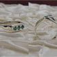 Silver Couple Rings: Pair 28,  Stone: Emerald - AmeerAliEnterprises