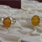 Silver Couple Rings: Pair 9, Stone: Pukhraj (Yellow Sapphire) - AmeerAliEnterprises
