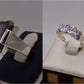 Silver Couple Rings: Pair 76,  Stone: Zircon - AmeerAliEnterprises