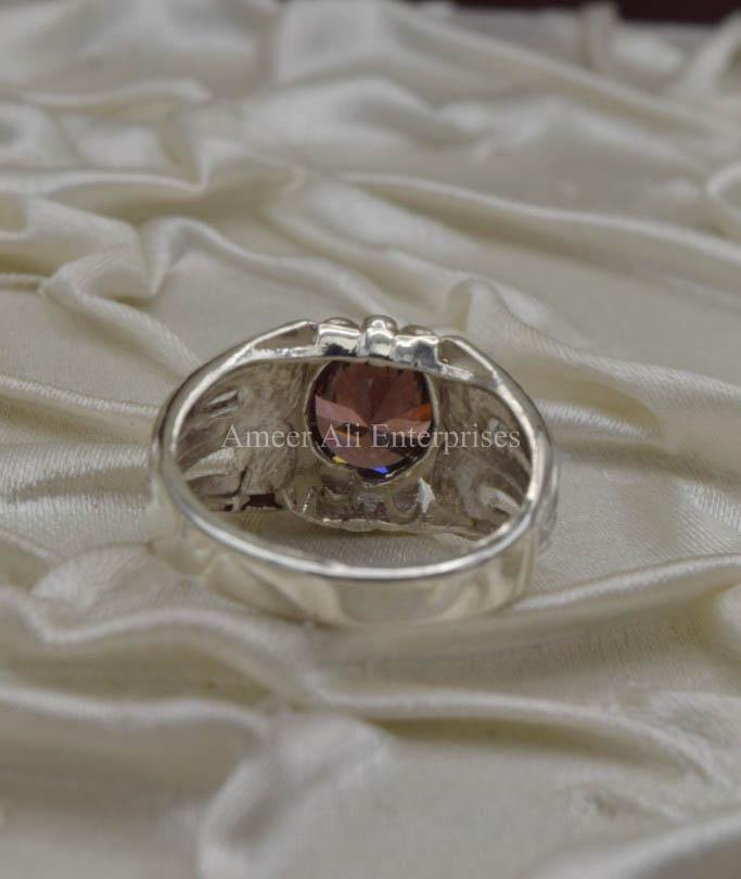AAE 1807 Chandi Ring 925, Stone: Zircon - AmeerAliEnterprises