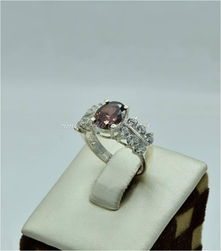 AAE 6119 Chandi Ring 925, Stone: Zircon - AmeerAliEnterprises