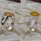Silver Couple Rings: Pair 9, Stone: Pukhraj (Yellow Sapphire) - AmeerAliEnterprises