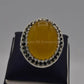 AAE 6534 Chandi Ring, Stone: Zard Aqeeq - AmeerAliEnterprises