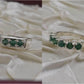 Silver Couple Rings: Pair 27,  Stone: Emerald - AmeerAliEnterprises