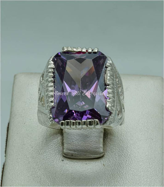 AAE 2247 Chandi Ring 925, Stone: Zircon - AmeerAliEnterprises