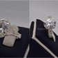 Silver Couple Rings: Pair 104,  Stone: Zircon - AmeerAliEnterprises
