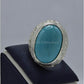 AAE 5823 Chandi Ring 925, Stone: Feroza - AmeerAliEnterprises