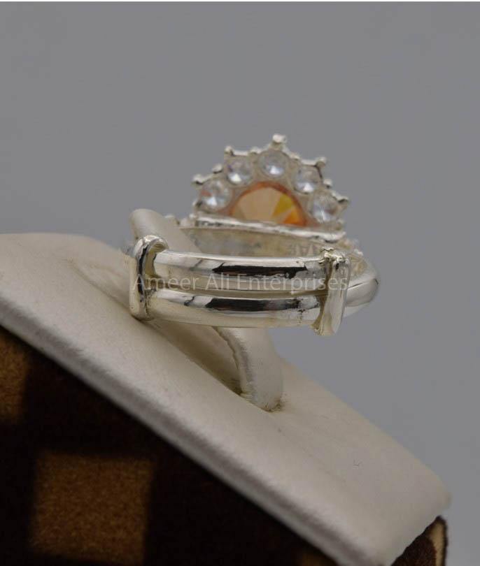 AAE 7530 Chandi Ring 925, Stone: Zircon - AmeerAliEnterprises
