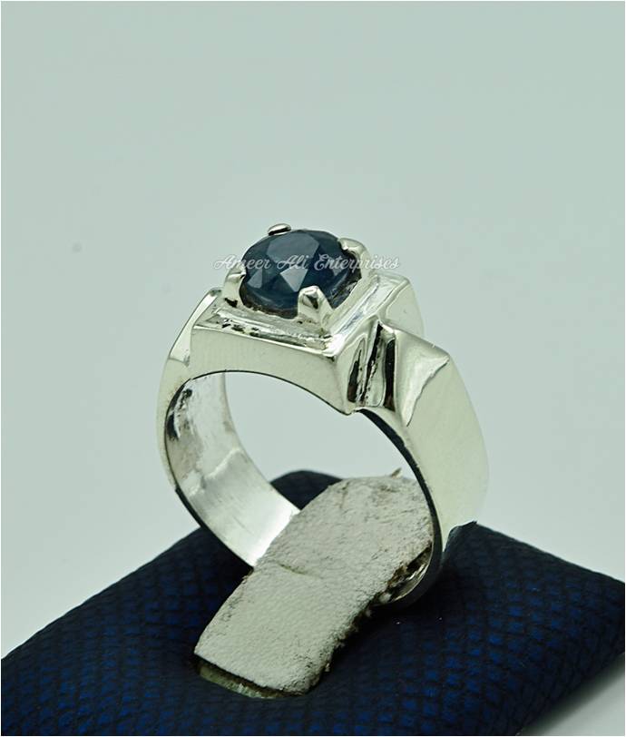 AAE 6873 Chandi Ring 925, Stone: Neelam