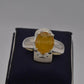 AAE 7771 Chandi Ring 925, Stone: Yellow Sapphire (Pukhraj) - AmeerAliEnterprises
