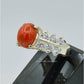 AAE 6278 Chandi Ring 925, Stone: Marjan (Coral)