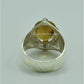 AAE 6848 Chandi Ring 925, Stone: Pukhraj