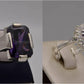 Silver Couple Rings: Pair 75,  Stone: Zircon - AmeerAliEnterprises