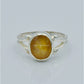 AAE 6605 Chandi Ring 925, Stone: Pukhraj