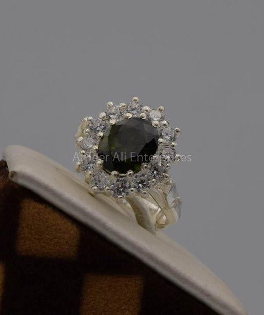 AAE 7531 Chandi Ring 925, Stone: Zircon - AmeerAliEnterprises
