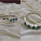 Silver Couple Rings: Pair 27,  Stone: Emerald - AmeerAliEnterprises