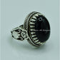 AAE 6823 CHANDI RING 925, STONE: BLACK AQEEQ