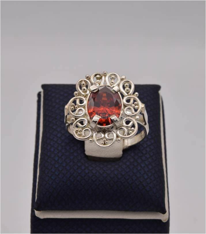 AAE 2545 Chandi Set 925, Stone: Zircon - AmeerAliEnterprises