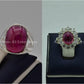 Silver Couple Rings: Pair 149,  Stone: Irani Poota Yaqoot - AmeerAliEnterprises