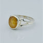 AAE 6605 Chandi Ring 925, Stone: Pukhraj
