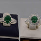 Silver Couple Rings: Pair 53,  Stone: Zircon - AmeerAliEnterprises
