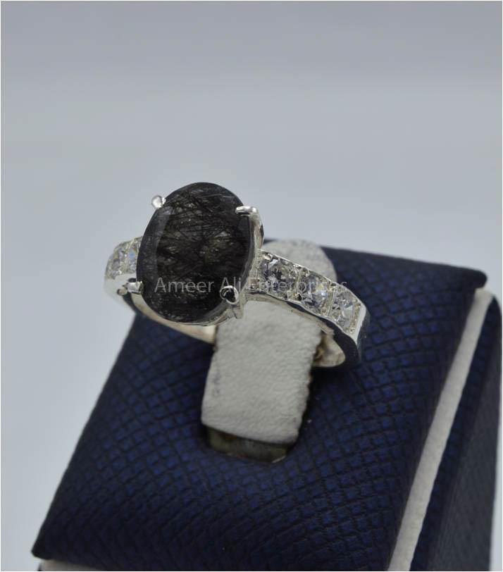 AAE 5816 Chandi Ring 925, Stone: Moh e Najaf - AmeerAliEnterprises