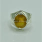 AAE 6848 Chandi Ring 925, Stone: Pukhraj