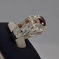 AAE 7415 Chandi Ring 925, Stone: Yaqoot Ruby - AmeerAliEnterprises