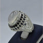 AAE 5826 Chandi Ring 925, Stone: Dur e Najaf - AmeerAliEnterprises