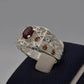 AAE 7415 Chandi Ring 925, Stone: Yaqoot Ruby - AmeerAliEnterprises