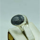 AAE 6144 Chandi Ring 925, Stone: Hadeed (Naad-e-Ali A.S) - AmeerAliEnterprises
