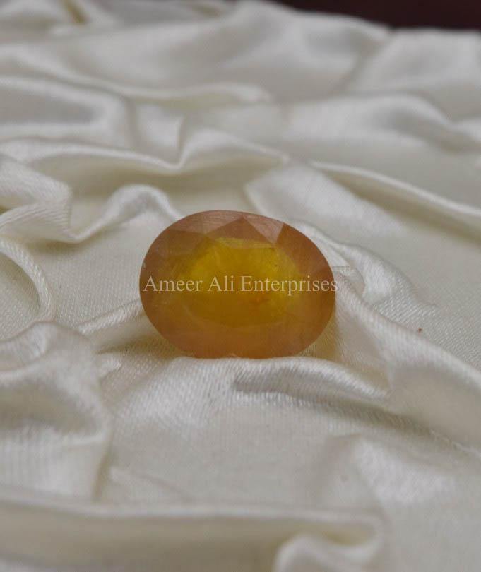 AAE 1322 Yellow Sapphire (Pukhraj) - AmeerAliEnterprises