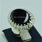 AAE 6824 CHANDI RING 925, STONE: BLACK AQEEQ