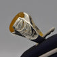 AAE 6535 Chandi Ring 925, Stone: Yellow Aqeeq - AmeerAliEnterprises