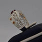 AAE 7415 Chandi Ring 925, Stone: Yaqoot Ruby - AmeerAliEnterprises