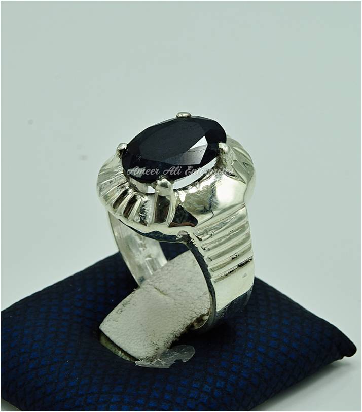 AAE 6849 Chandi Ring 925, Stone: Neelam