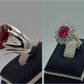 Silver Couple Rings: Pair 149,  Stone: Irani Poota Yaqoot - AmeerAliEnterprises