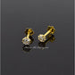 AAE 6886 Gold Ear Studs, Stone: Zircon