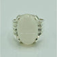AAE 6874 Chandi Ring 925, Stone: Dur e Najaf