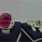 Silver Couple Rings: Pair 149,  Stone: Irani Poota Yaqoot - AmeerAliEnterprises